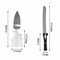 Silver Cake Knife and Server Set Groom Bride Handles Wedding Tableware